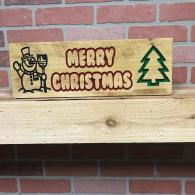 Merry Christmas Block Sign 