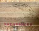Large 22"x 36" cedar running razorback