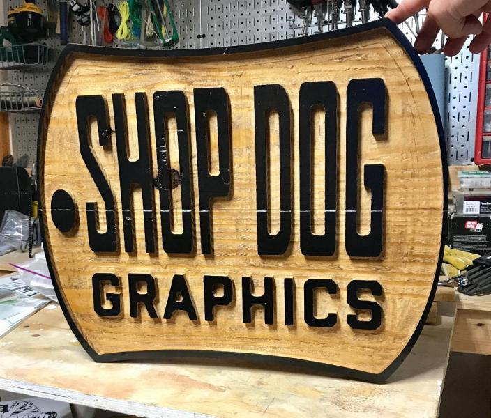 Large 24"x 18" Shop Dog Graphics Sign