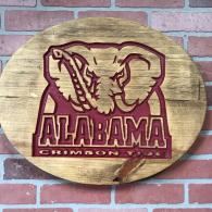 Medium Oval Alabama wood Sign 